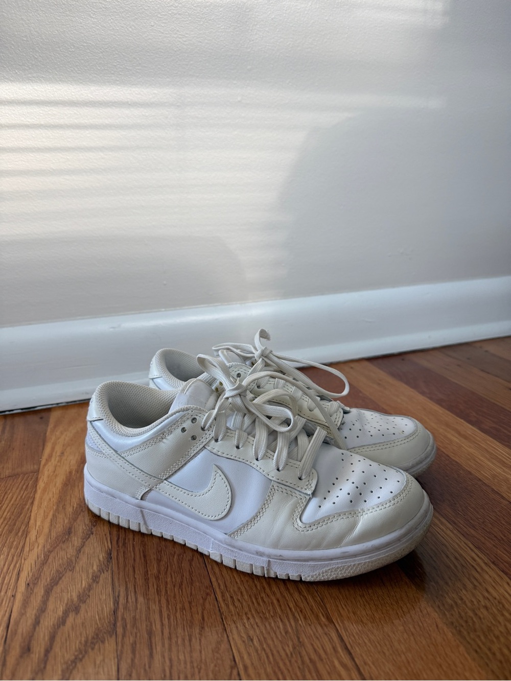 Nike White/Yellow Cream Dunk Sneakers